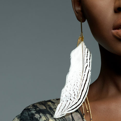 Adha Zelma Notus Feather Earrings