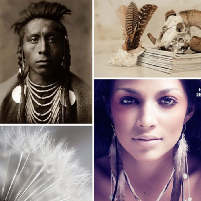 Gemstone Jewelry with Feather Adornments