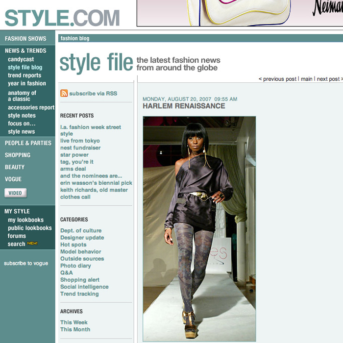 Style.com Covers Harlem Renaissance
