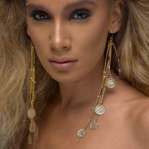 Anahita: Gold + Fringe + Gemstones Earrings