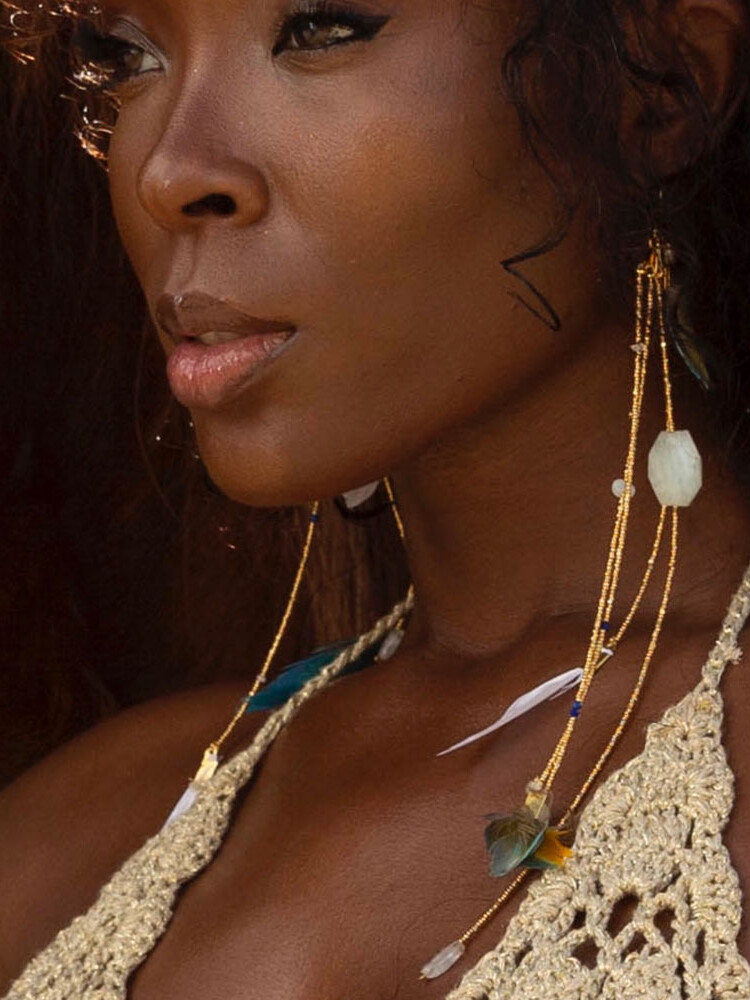 Adha Zelma Macaw Whispers Earrings