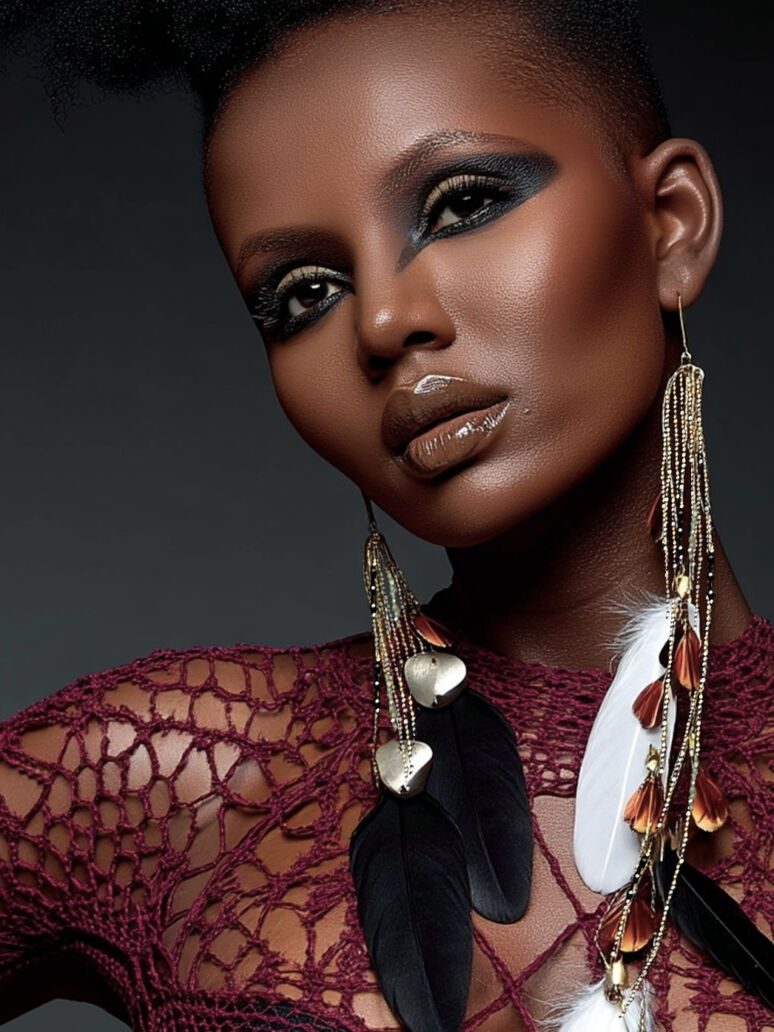 Adha Zelma-Oya Feather Earrings