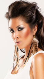 Sly Gemstones Feather Earrings - Adha Zelma