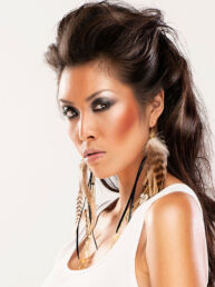 Sly Gemstones Feather Earrings - Adha Zelma