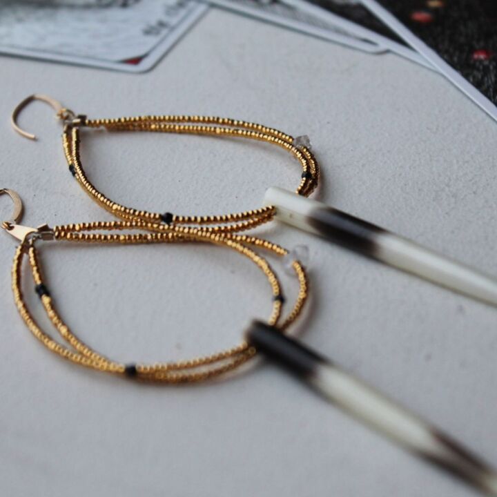 Mira Porcupine Earrings by Adha Zelma